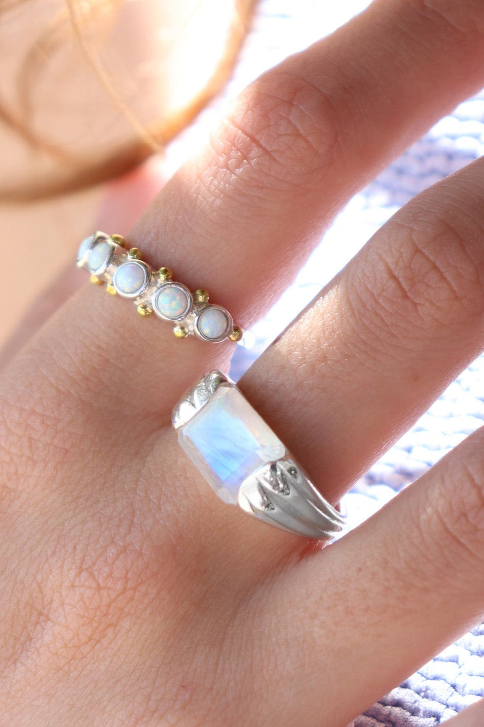 Alchemy Moonstone Silver Ring for Women - Elegant Healing Crystal Jewelry for Meditation, Yoga & Spiritual Gifts