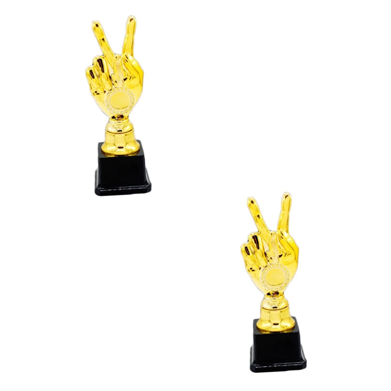 BCOATH 2-Pack Kids Trophy Cup Set - Mini Competition Awards with Golden Balloon & Reusable Base - Perfect for School Events, Sports Awards & Birthday Party Prizes