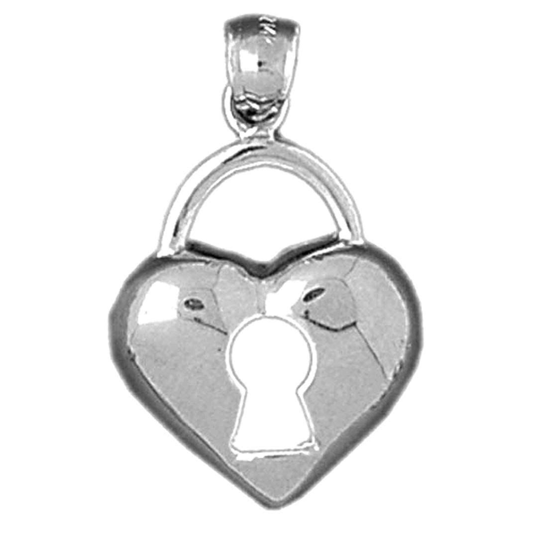 Sterling Silver 925 Heart Padlock Necklace - 26mm Romantic Lock Pendant for Couples, Best Friend Gifts, Anniversary & Valentine's Day Jewelry