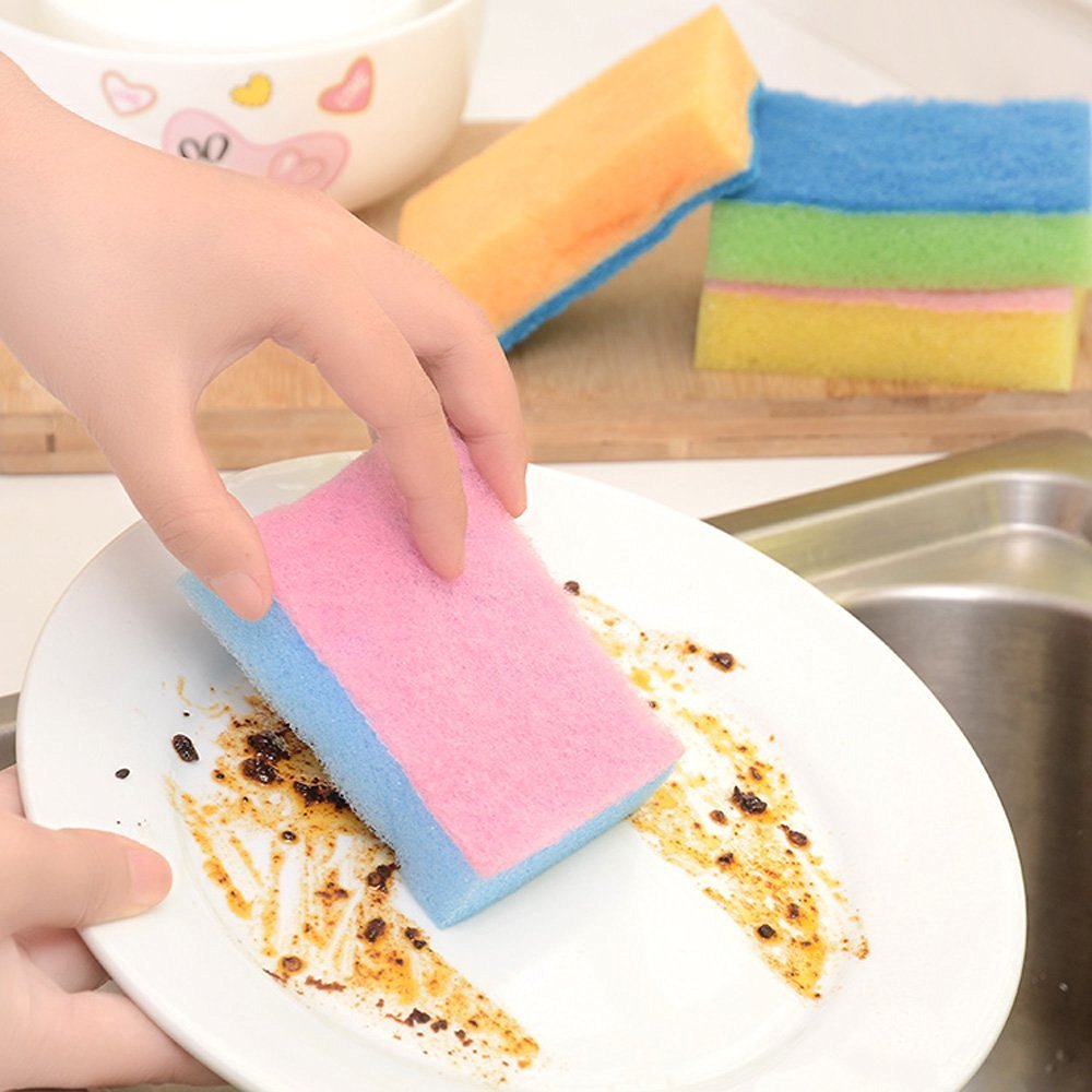 Stainless Steel Scouring Pads for Kitchen Cleaning - Heavy Duty 60605 Scrubber Sponge (6 Pack) - Perfect for Pots, Pans, Sinks & Stovetops
