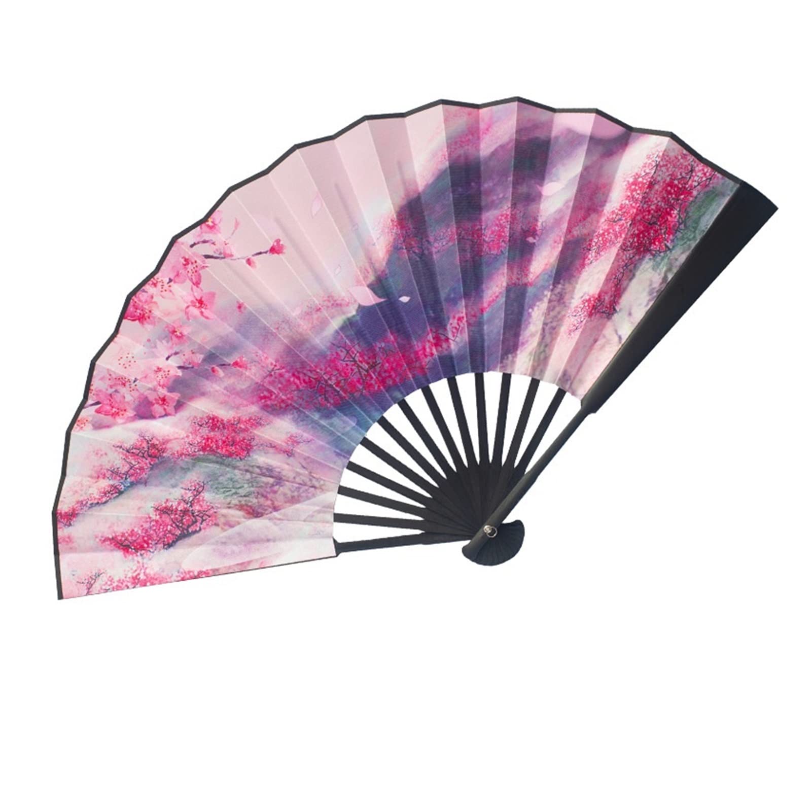 YWEEL Personalized Pride Rave Fan - Ancient Style Folding Hand Fan for Dance, Hanfu Costume & Home Decor - Artistic Handheld Decorative Accessory (Size F) - Perfect for Cosplay, Rave Parties & Cultural Events