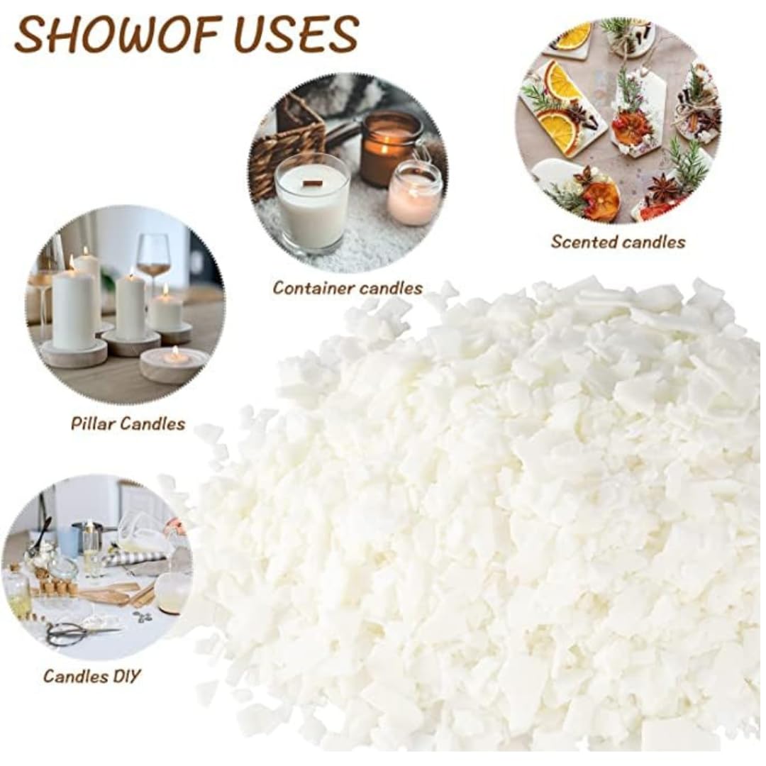 Ksma White Candle Wax - 200g Pure Paraffin Wax for Smooth, Clean Burning Candles | DIY Candle Making, Home Decor & Craft Supplies | Perfect for Aromatherapy, Wedding Centerpieces & Relaxation Gifts