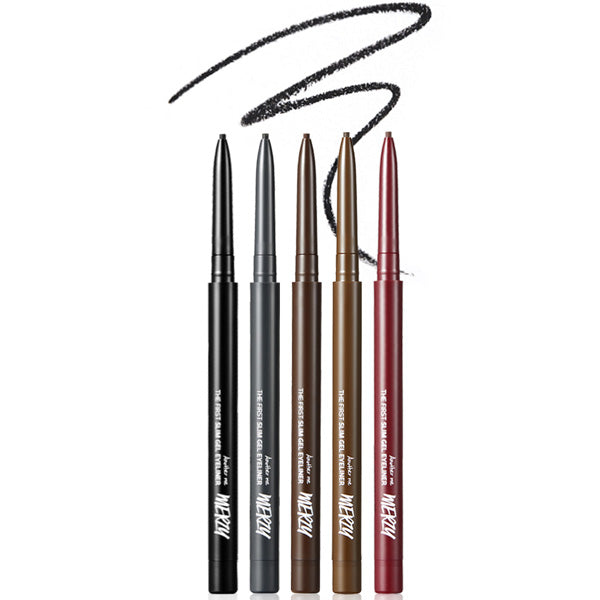 MERZY The First Slim Gel Eyeliner - Waterproof & Smudge-Proof Long Lasting Eyeliner Pencil for Precise Lines | Perfect for Everyday Makeup, Winged Liner & Professional Makeup Artists