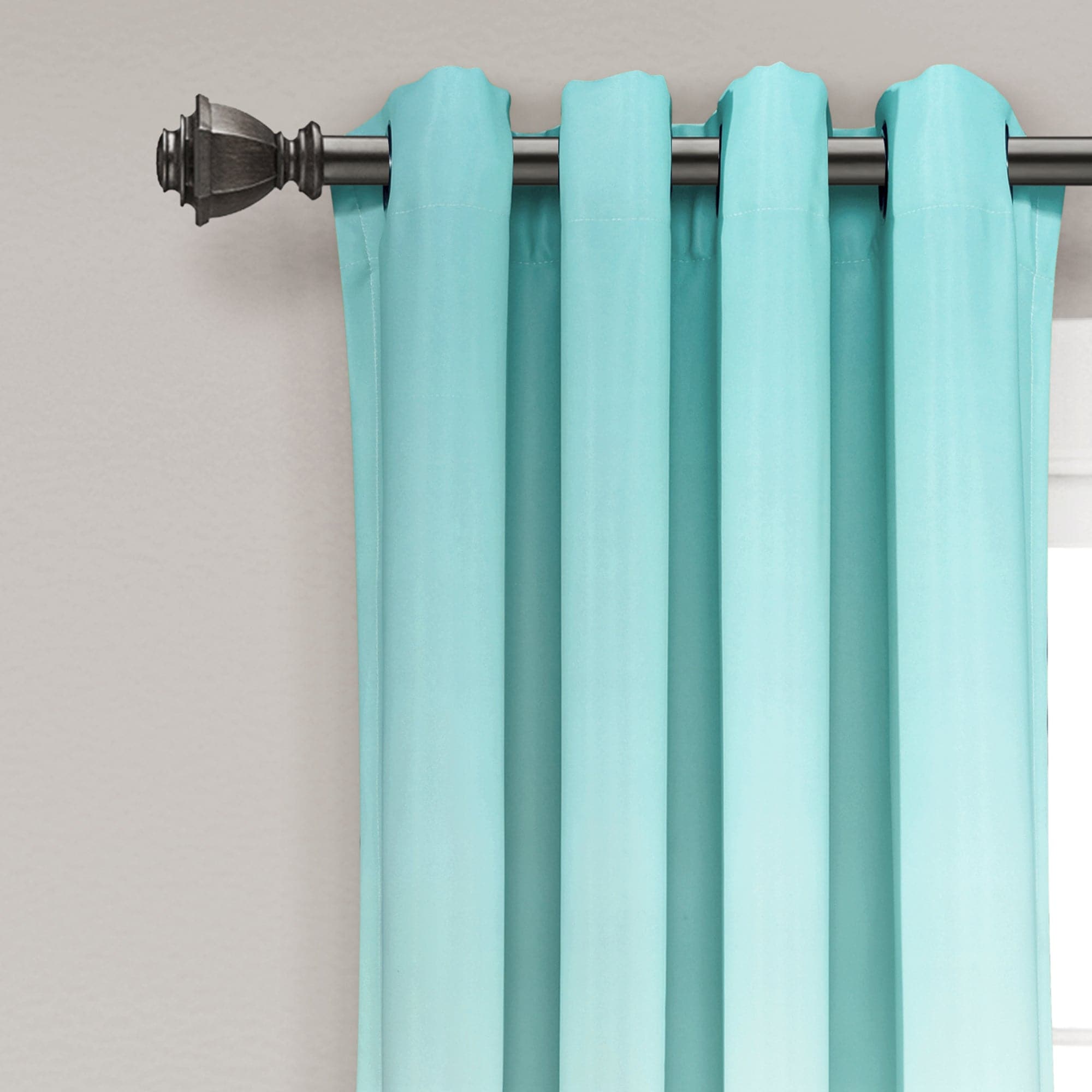 Umbre Fiesta Light Filtering Window Curtain Panel Set - Blackout Sheer Drapes for Living Room & Bedroom - Soft Textured Fabric with Grommet Top for Easy Hanging