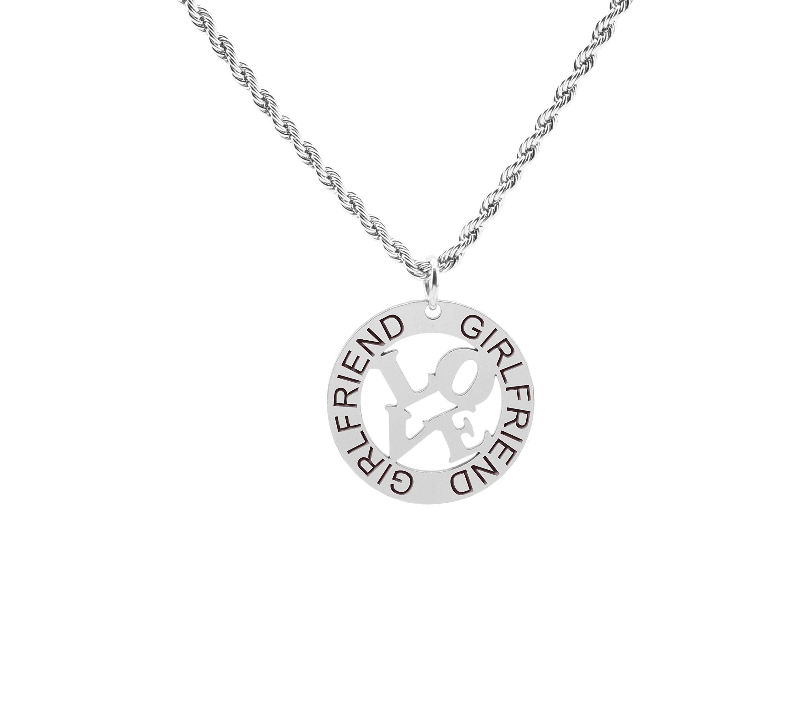 Pink Box Inspirational LOVE Necklace - Sterling Silver Heart Pendant for Women, Gift for Her, Valentine's Day, Anniversary & Everyday Wear