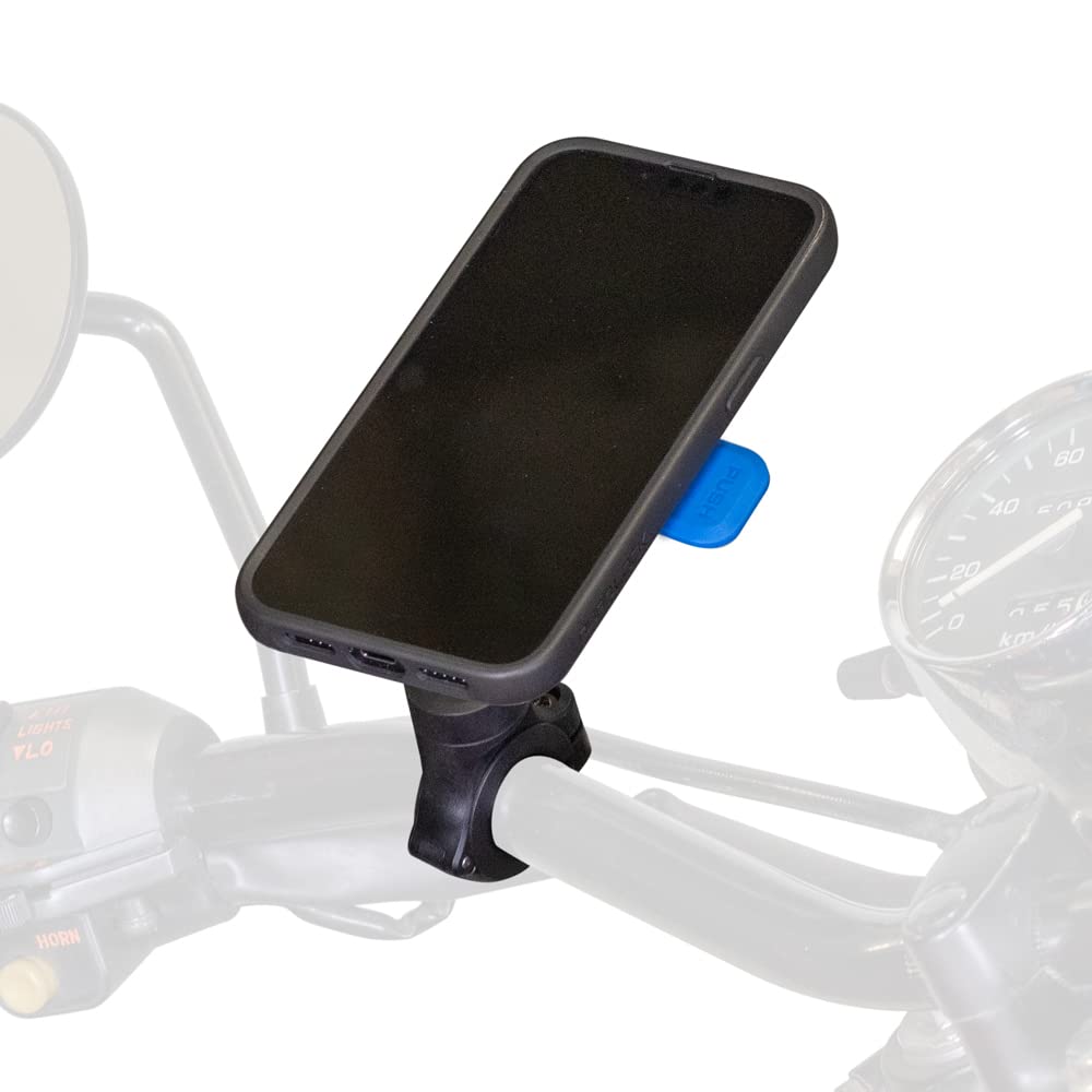 Quad Lock Handlebar Motorcycle Mount Kit for iPhone 15 Pro Max MAG Case - Secure Phone Holder for Biking, Motorcycling & Outdoor Adventures