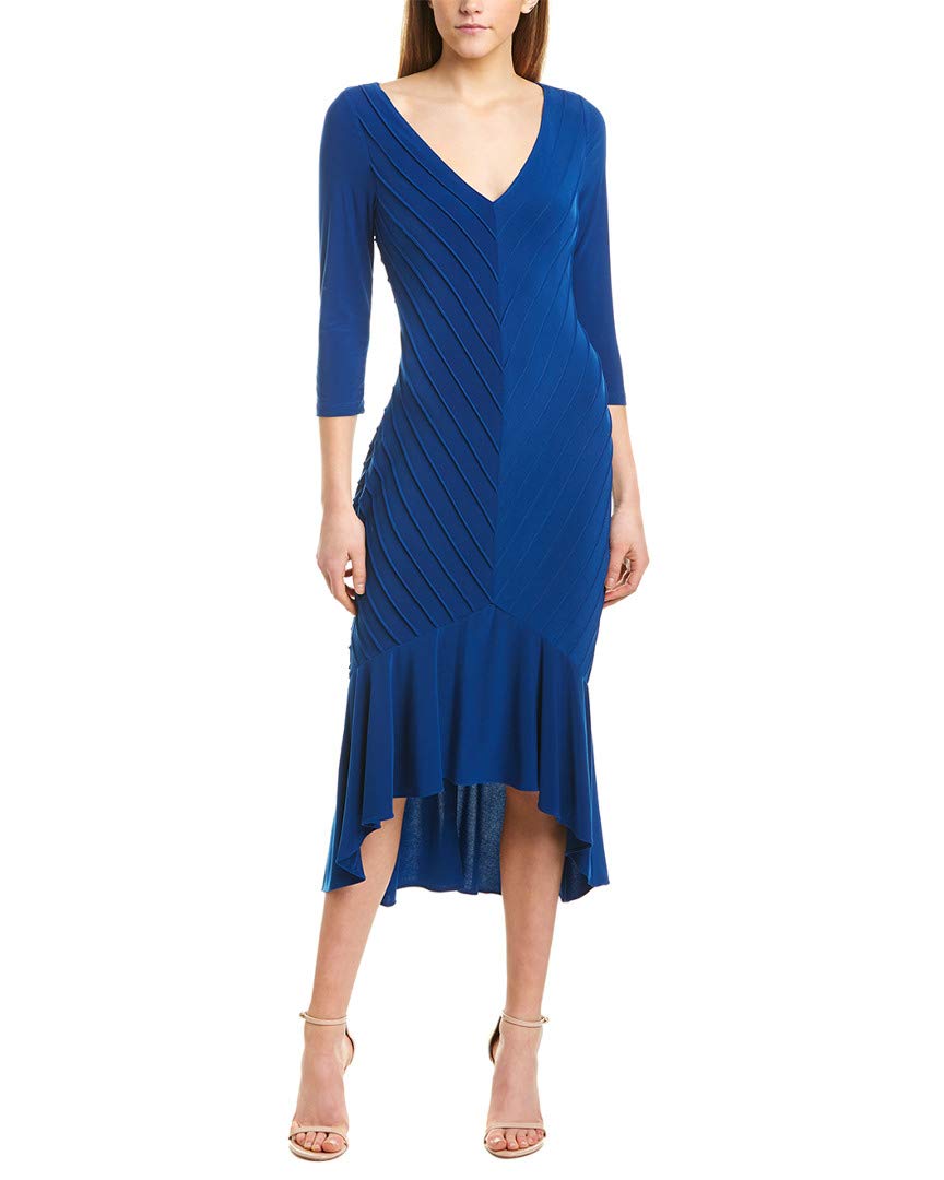 Adrianna Papell Women's Pintucked Jersey Flounce Dress - Elegant Party & Cocktail Dress for Weddings, Evening Events & Special Occasions