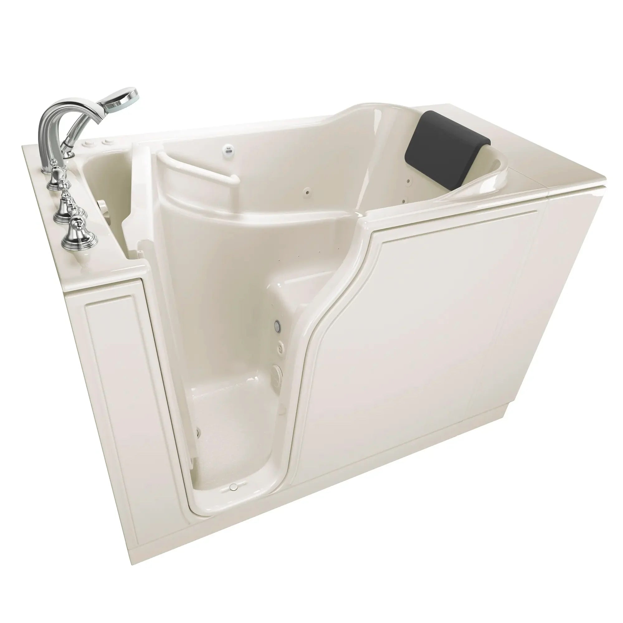 Premium 30 x 52 Inch Gelcoat Walk-in Bathtub with Air Spa & Whirlpool System - Left Hand Drain & Faucet - Ideal for Elderly & Mobility Impaired - Perfect for Relaxation & Hydrotherapy at Home
