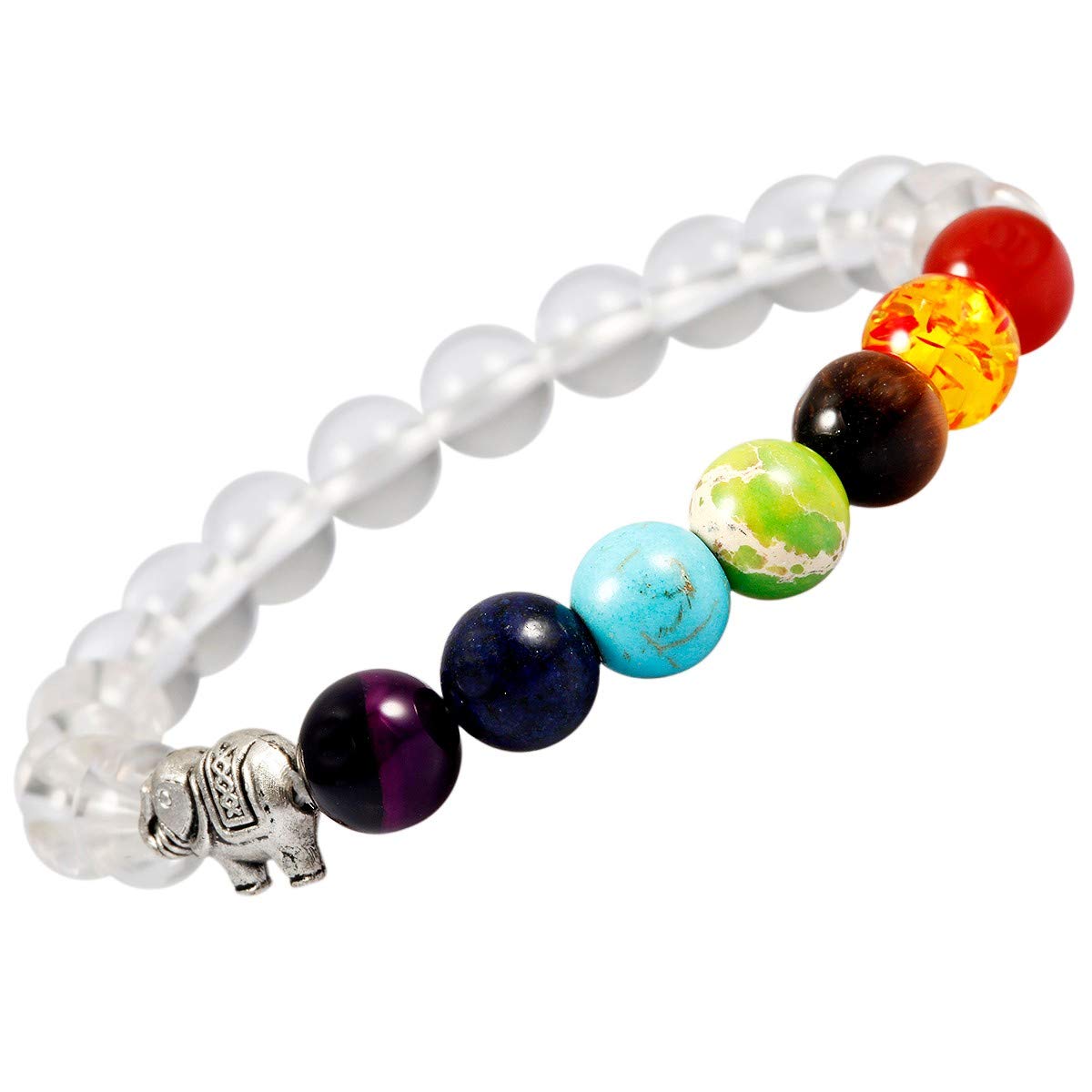 Natural Lava Rock Beads Bracelet for Men & Women - 8mm Chakra Healing Stones, Aromatherapy Essential Oil Diffuser - Yoga, Meditation & Spiritual Wellness Accessory