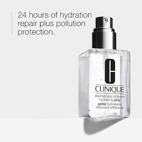 Clinique Dramatically Different Hydrating Jelly Moisturizer - 6.7 oz / 200 ml - Oil-Free Face Moisturizer for Dry Skin - Perfect for Daily Skincare Routine & Travel