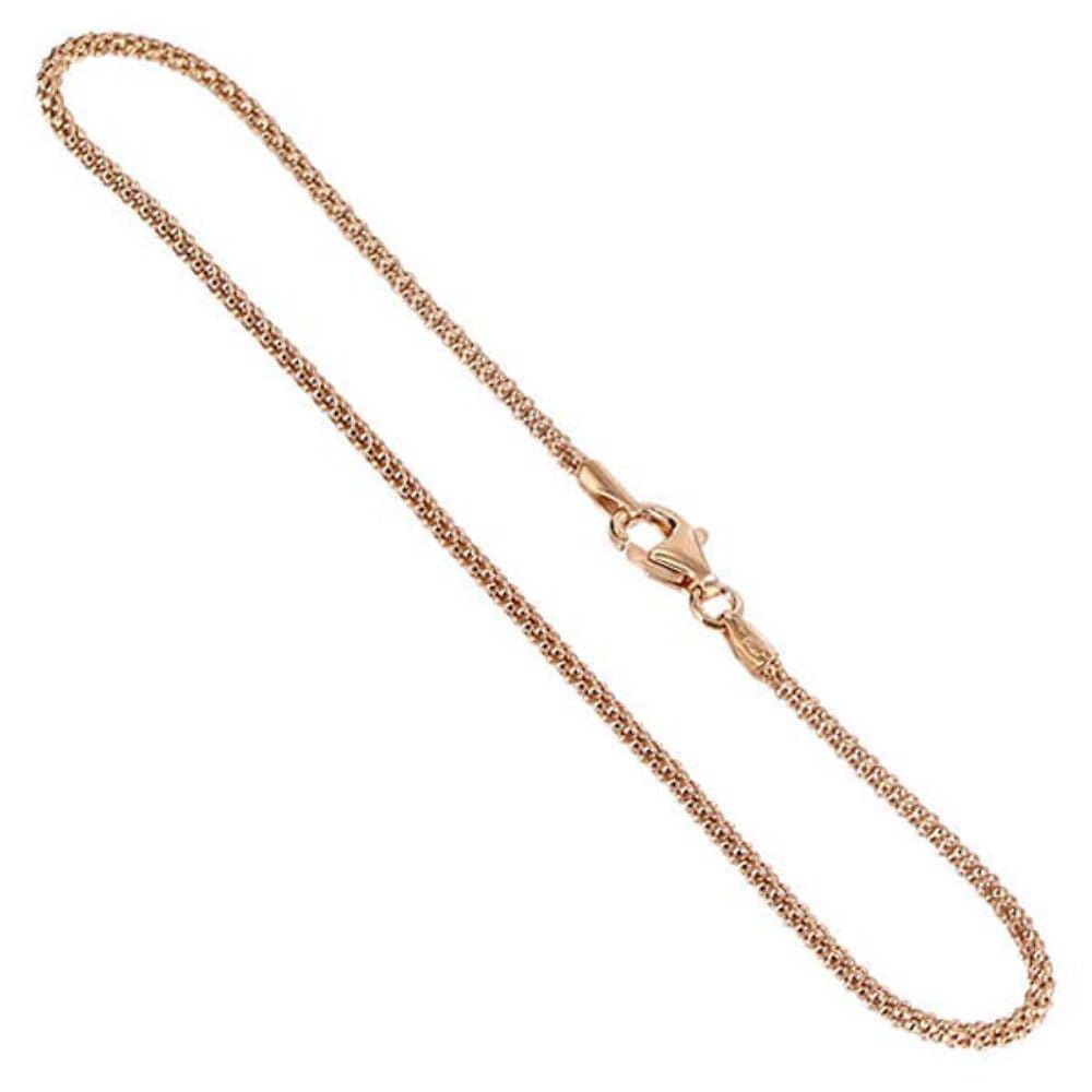 14K Rose Gold Vermeil Lobster Clasp Popcorn Chain Bracelet for Women - Elegant Layering Jewelry Gift for Birthday, Anniversary & Special Occasions