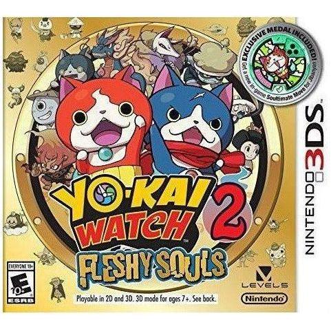 Yo Kai Watch 2 Fleshy Souls - Nintendo 3DS Game (Complete in Case) | Adventure RPG for Kids & Teens | Perfect for Travel & Family Game Nights
