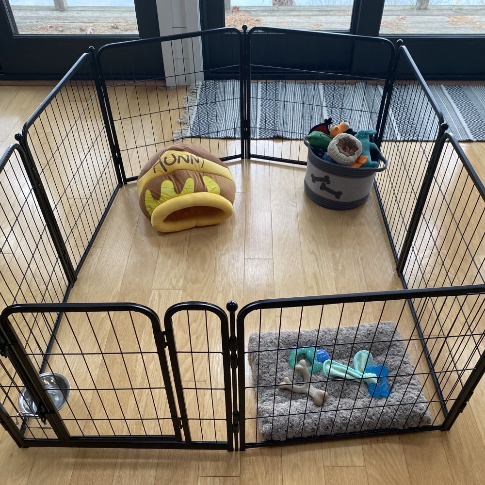 Homeplus Indoor Dog Playpen - Portable Pet Fence for Small & Medium Dogs - Perfect for Puppy Training, Home Safety & Apartment Living