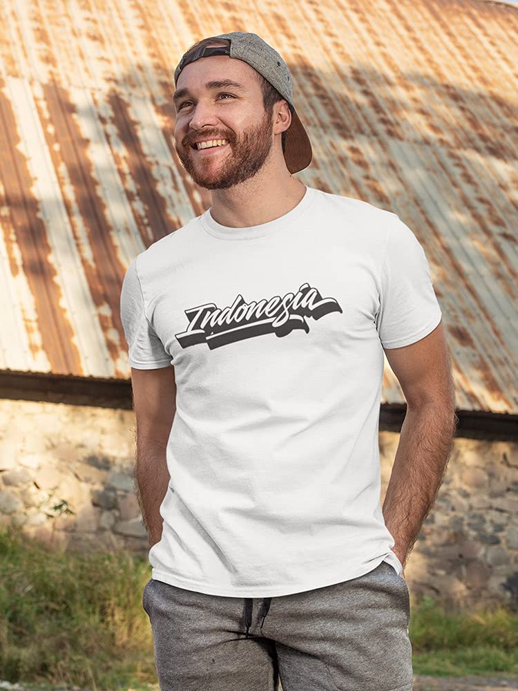 Smartprints Indonesia Flag Logo T-Shirt for Men - Stylish & Comfortable Cotton Tee for Casual Wear, Travel & National Pride