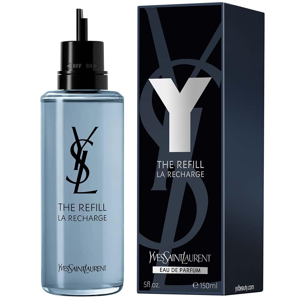 Yves Saint Laurent Y Eau de Parfum Refill for Men - 5.0 oz / 150ml | Long-Lasting Fragrance for Work, Date Night & Special Occasions