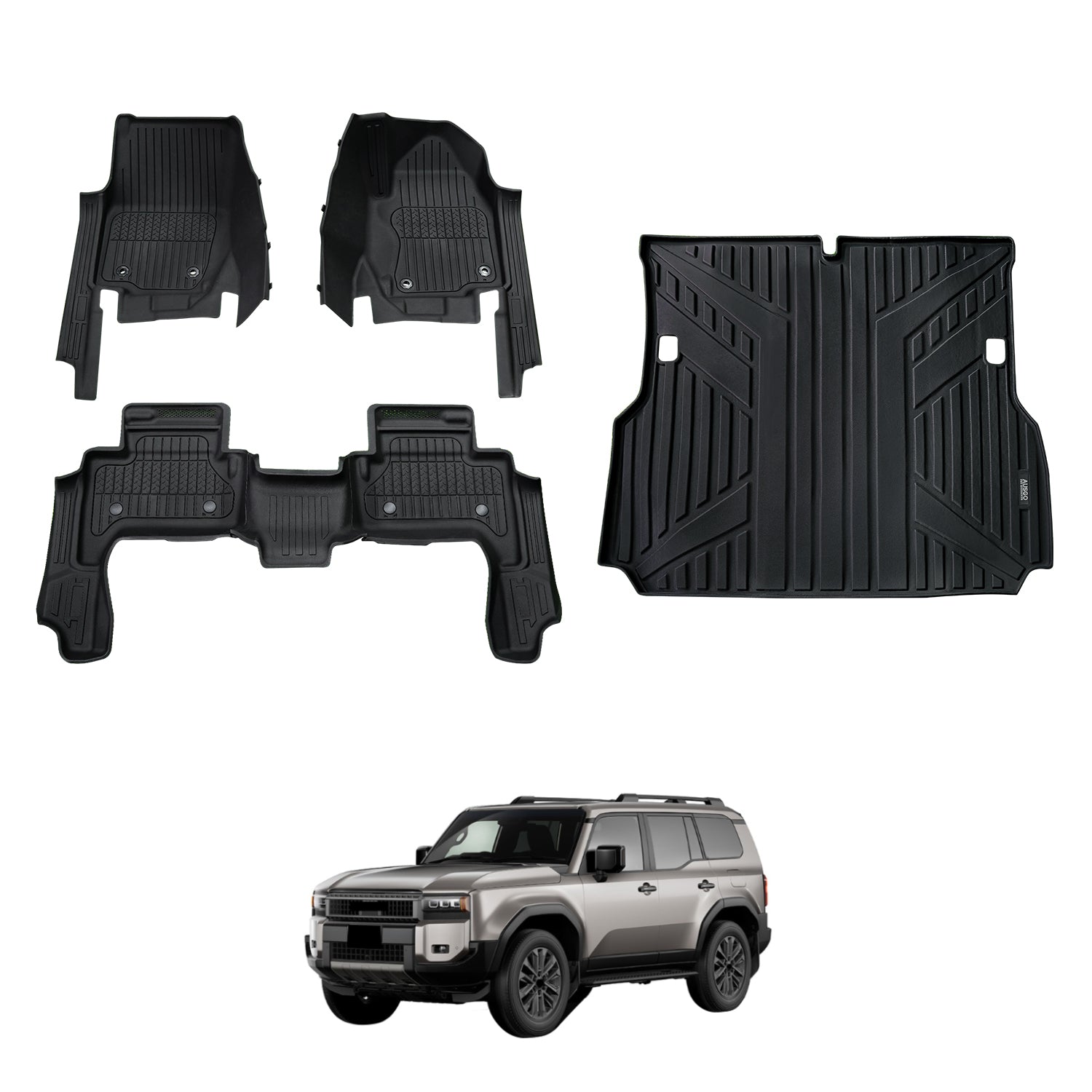 Premium 7D Injection Floor Mats for Toyota LandCruiser Prado 250 Series (2024+) - All-Weather Protection & Custom Fit - Perfect for Off-Road Adventures & Daily Commutes