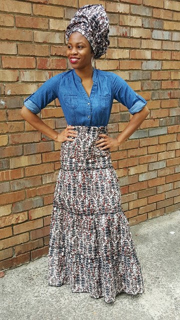 Stylish Brown Black & Off White Full Skirt DP3770SK - Perfect for Casual Outings, Office Wear & Special Occasions