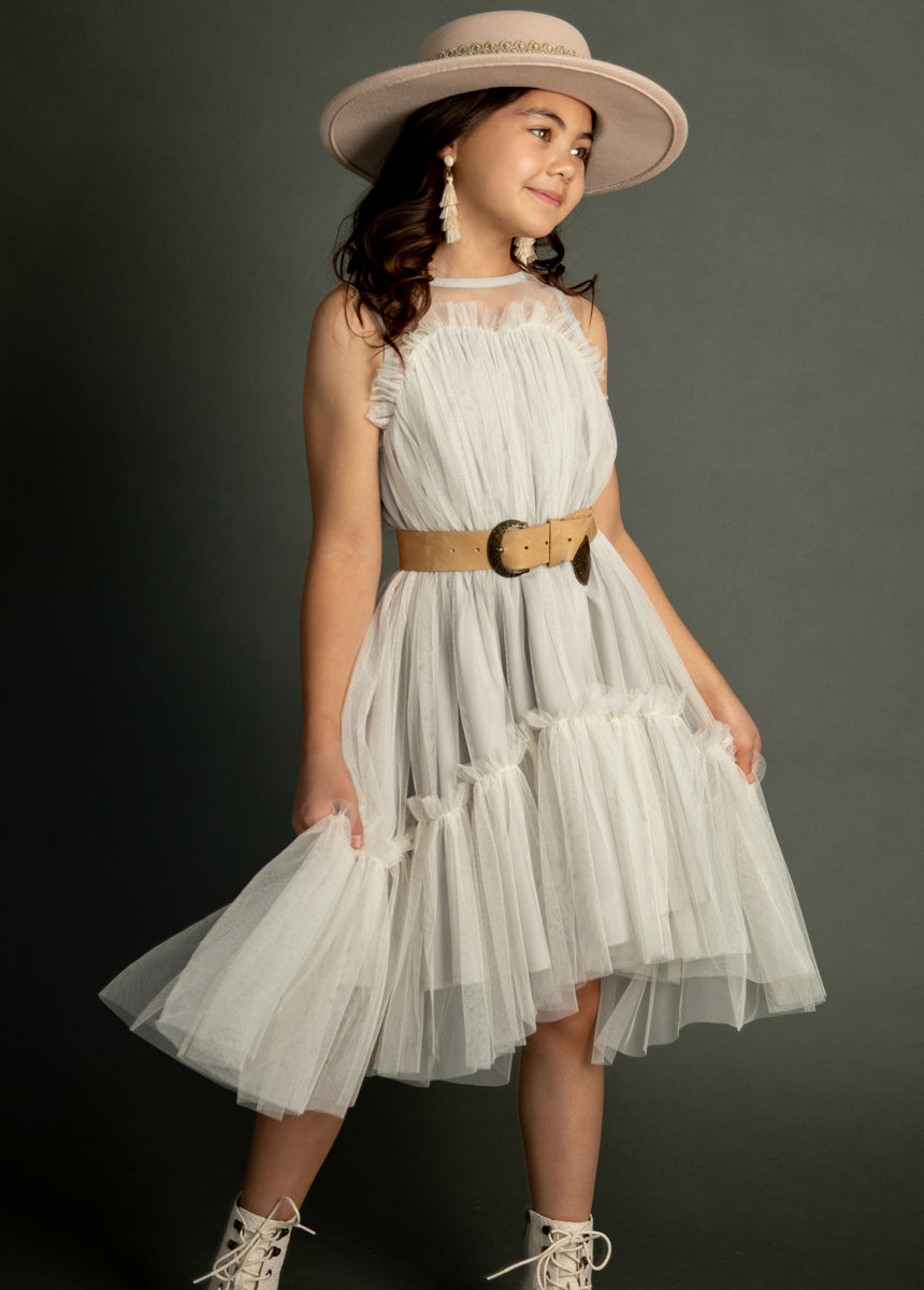 Loie Cream Dress - Elegant Women's Summer Dress for Casual Wear, Parties & Special Occasions