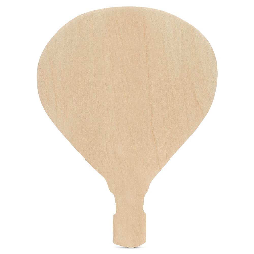 12 Inch Unfinished Wooden Hot Air Balloon Cutouts - Pack of 100 DIY Craft Wood Shapes for Summer Decorations, Wall Art & Party Decor | Perfect for Scrapbooking, Classroom Projects & Home DIY Crafts by Woodpeckers
