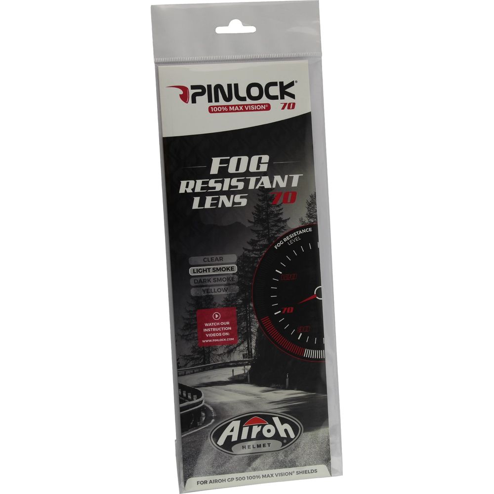 Airoh GP 500 GP 550 S Motorcycle Helmet with 100% Max Vision Pinlock 70 Anti-Fog Light Smoke Lens - Ideal for Street Riding and Racing