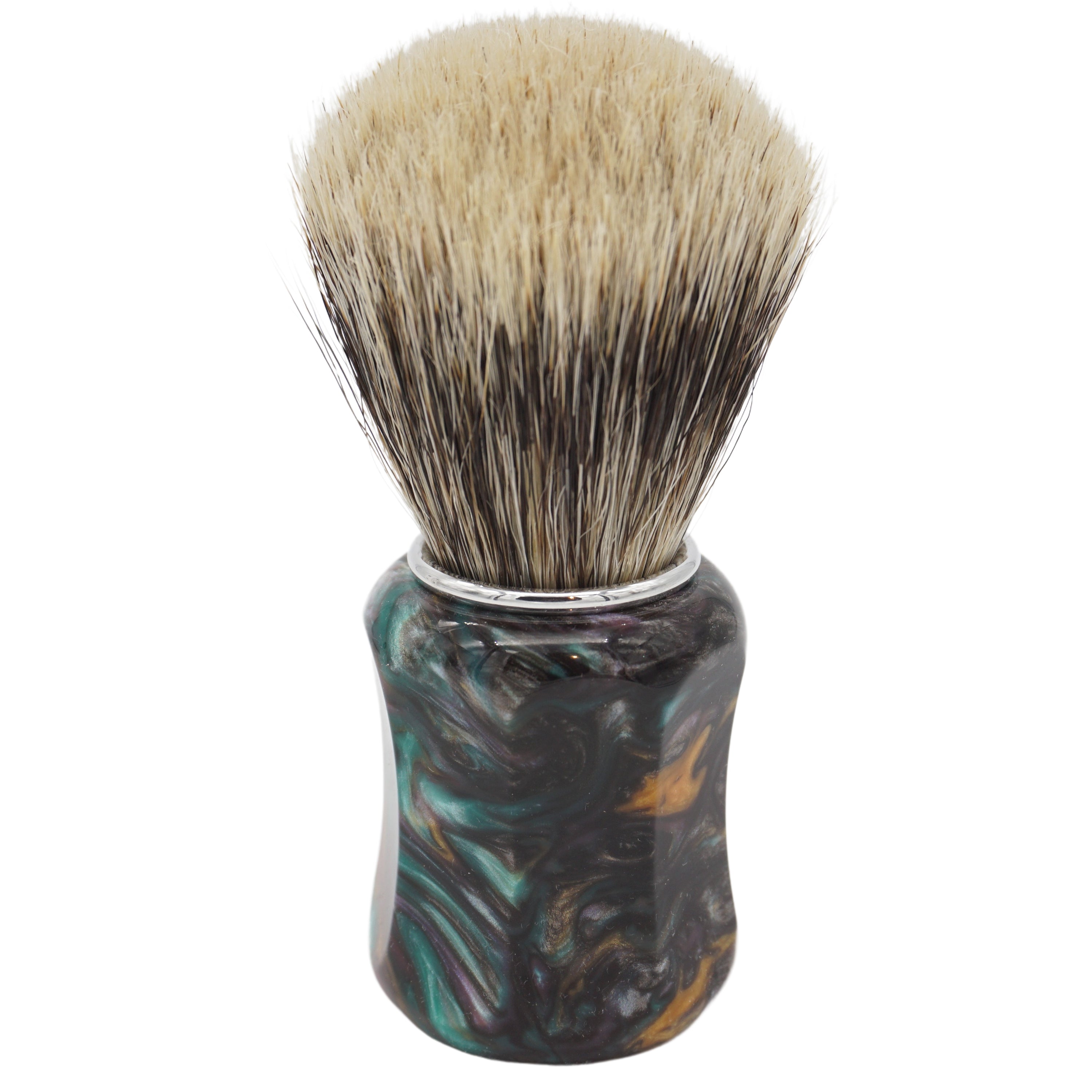 Semogue Mistura 24mm Badger & Boar Shaving Brush with Dark Abalone Resin Handle #173 - Premium Shave Brush for Wet Shaving & Grooming - Perfect for Barbershops, Home Use & Travel