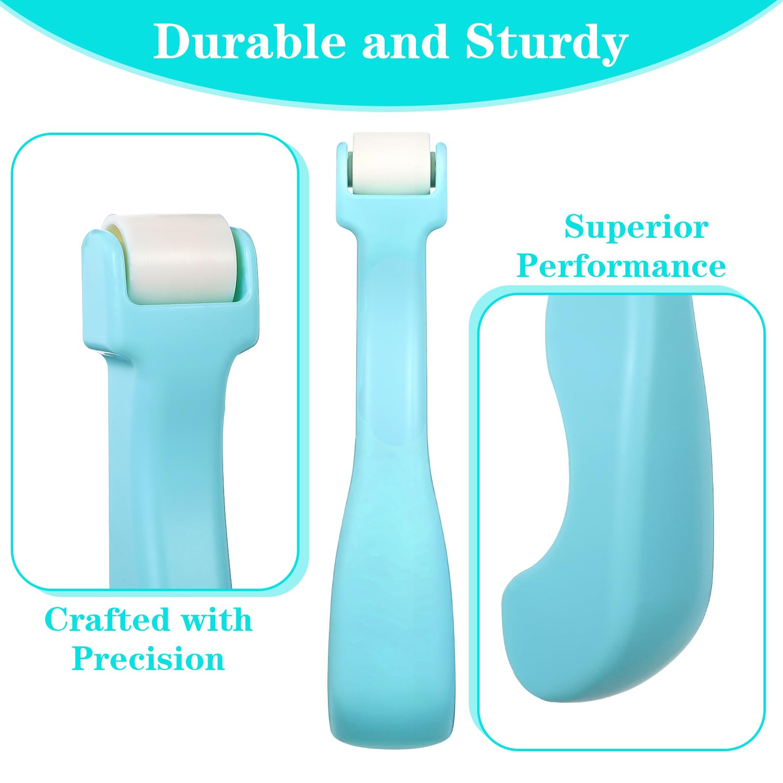 JJUNW 2 Pack Seam Roller Set - Professional Clover Jelly Roll Rug Maker Tool & Tube Maker for Quilting, Sewing, Fabric Crafts - Essential Tailor's Sewing Accessories & Carpet Seam Roller - Perfect for DIY Projects, Home Decor & Professional Tailoring