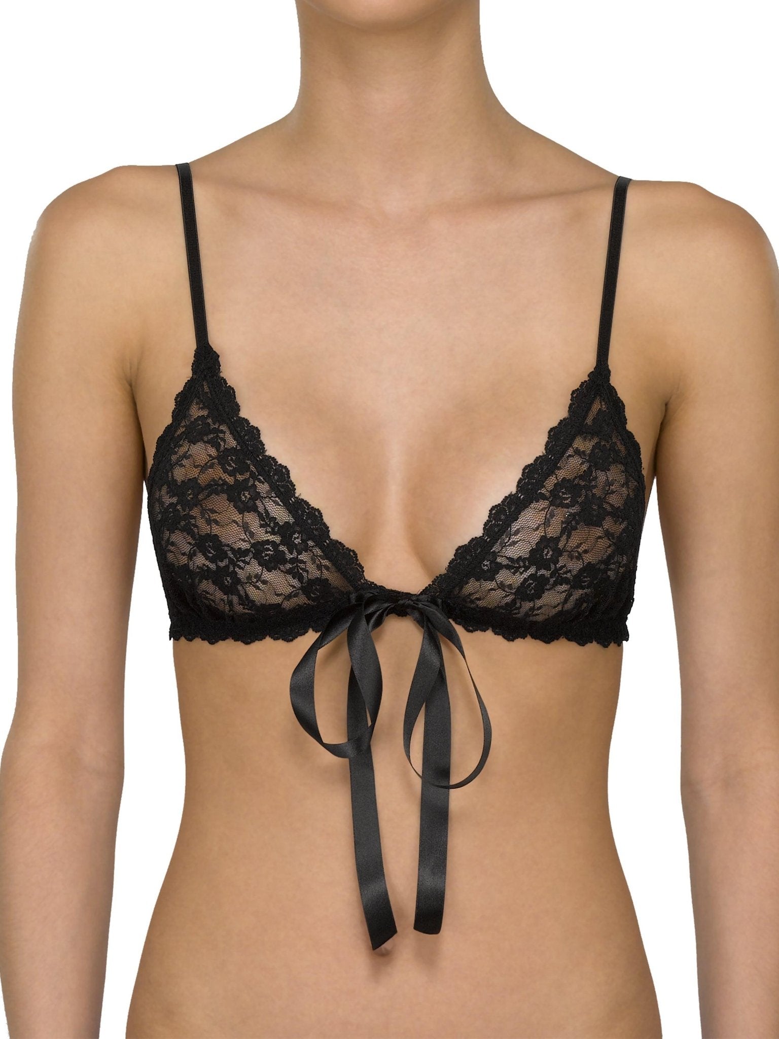 Peek a Boo Lace Front Tie Bralette - Sexy Adjustable Straps Bralette for Women | Perfect for Date Night, Lingerie, and Everyday Comfort Wear