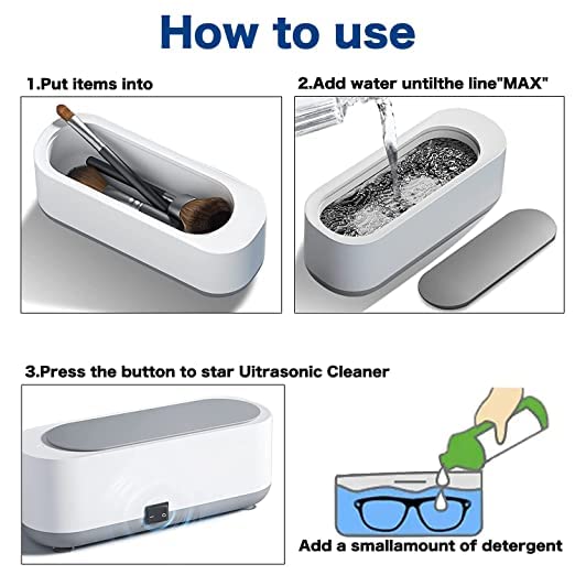 Zorzel Ultrasonic Jewelry Cleaner Machine - Professional Portable Ultrasonic Cleaner for Jewelry, Eyeglasses, Watches, Razors | Perfect for Home, Travel & Jewelry Store Cleaning