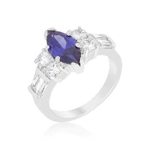 Exquisite Tanzanite Purple Cocktail Ring for Women - Elegant Statement Jewelry for Parties, Weddings & Special Occasions