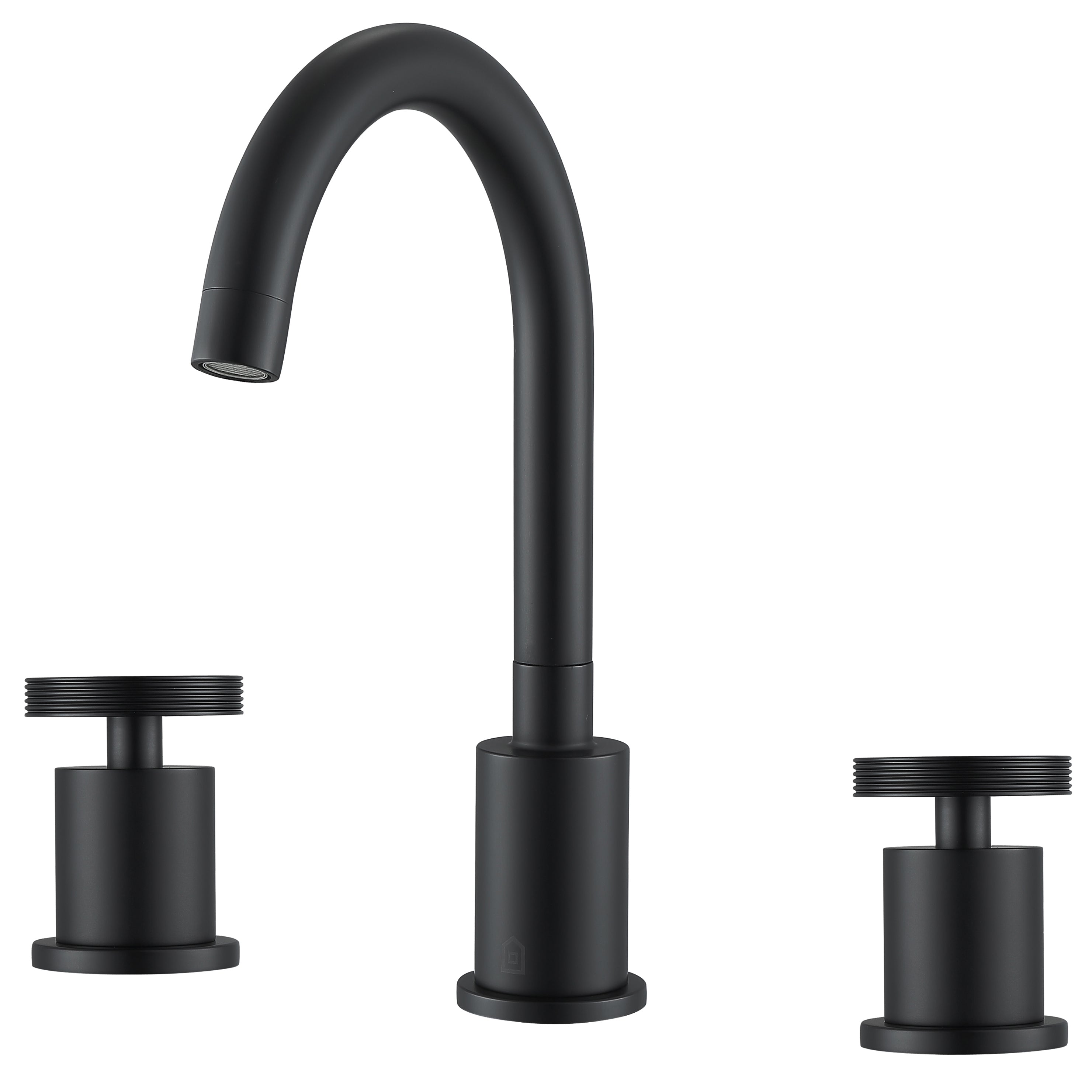 Ancona Nova Series Matte Black Widespread Bathroom Faucet - Modern Sink Faucet for Bathroom Vanity, Powder Room & Guest Bath Installation