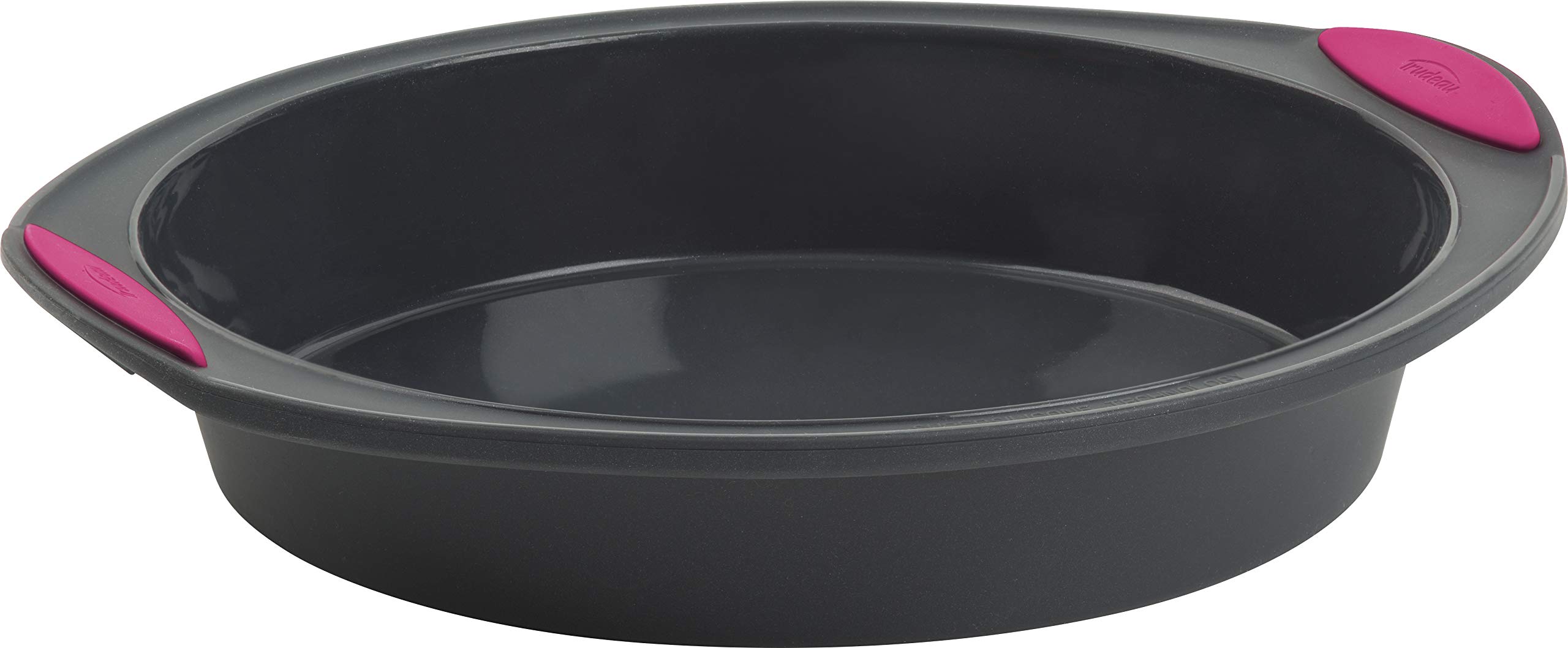 Trudeau 9-Inch Round Silicone Cake Pan - Fuchsia Non-Stick Baking Mold for Cakes, Cupcakes & Desserts - Perfect for Home Baking, Parties & Holiday Treats
