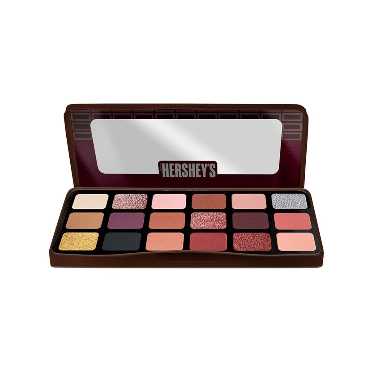 Hershey's Milk Chocolate 18-Color Eyeshadow Palette - Long Lasting Pigmented Makeup for Day & Night Looks
