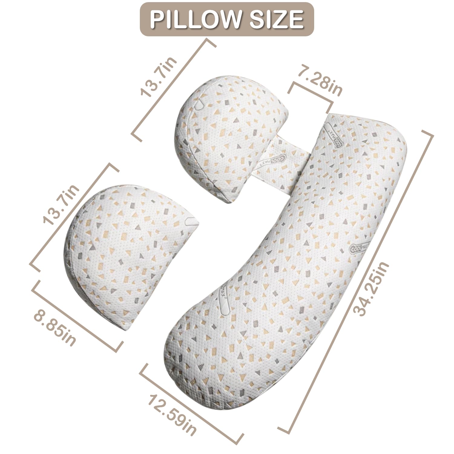 Oskeray Pregnancy Pillow for Sleeping - Maternity Body Pillow with Detachable Cover, Hip Back Leg Support for Pregnant Women - Perfect for Side Sleeping, Nursing & Comfort During Pregnancy