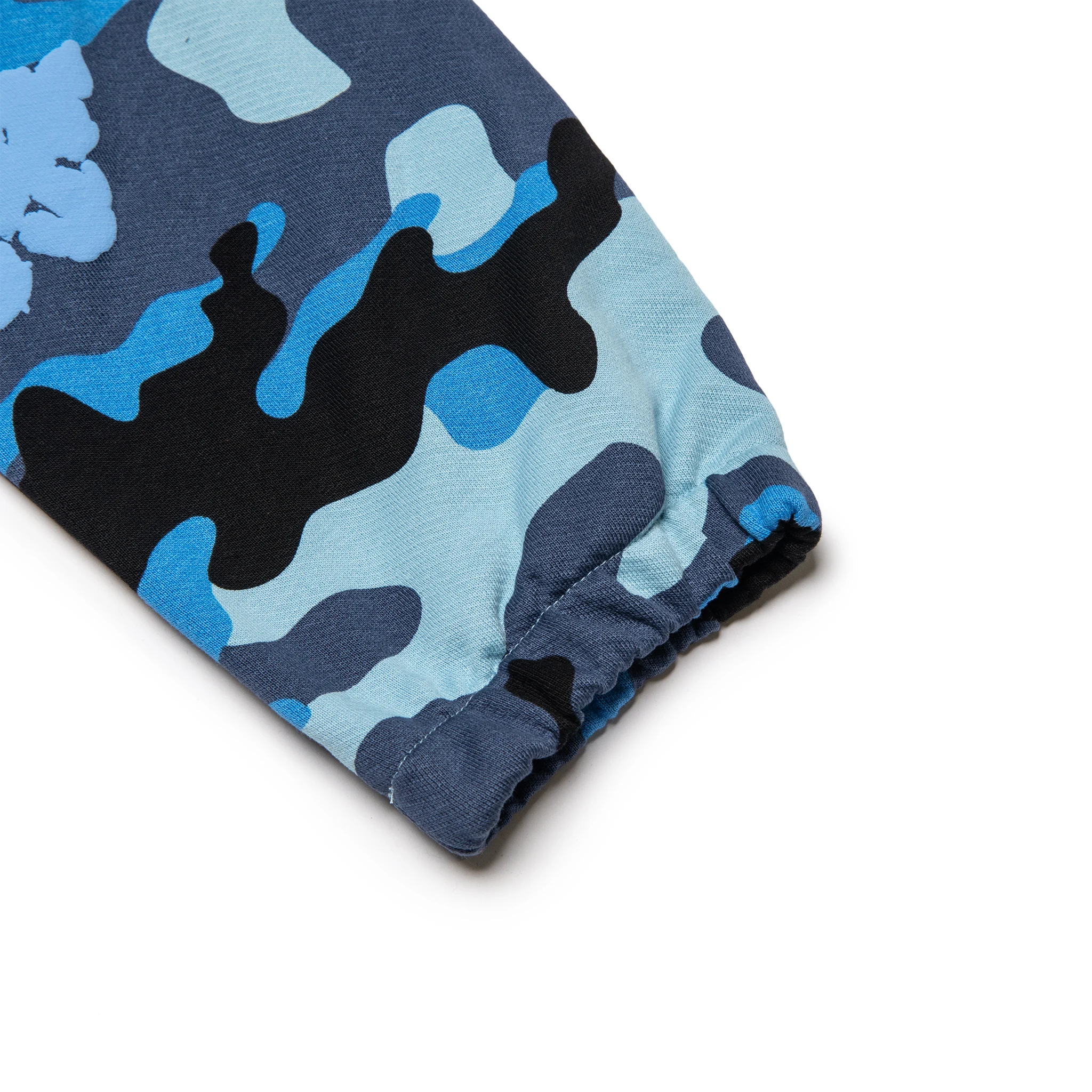 Denim Tears Blue Camo Cotton Wreath Sweatpants for Men - Comfortable Casual Joggers with Unique Design - Perfect for Streetwear, Lounge & Gym Wear
