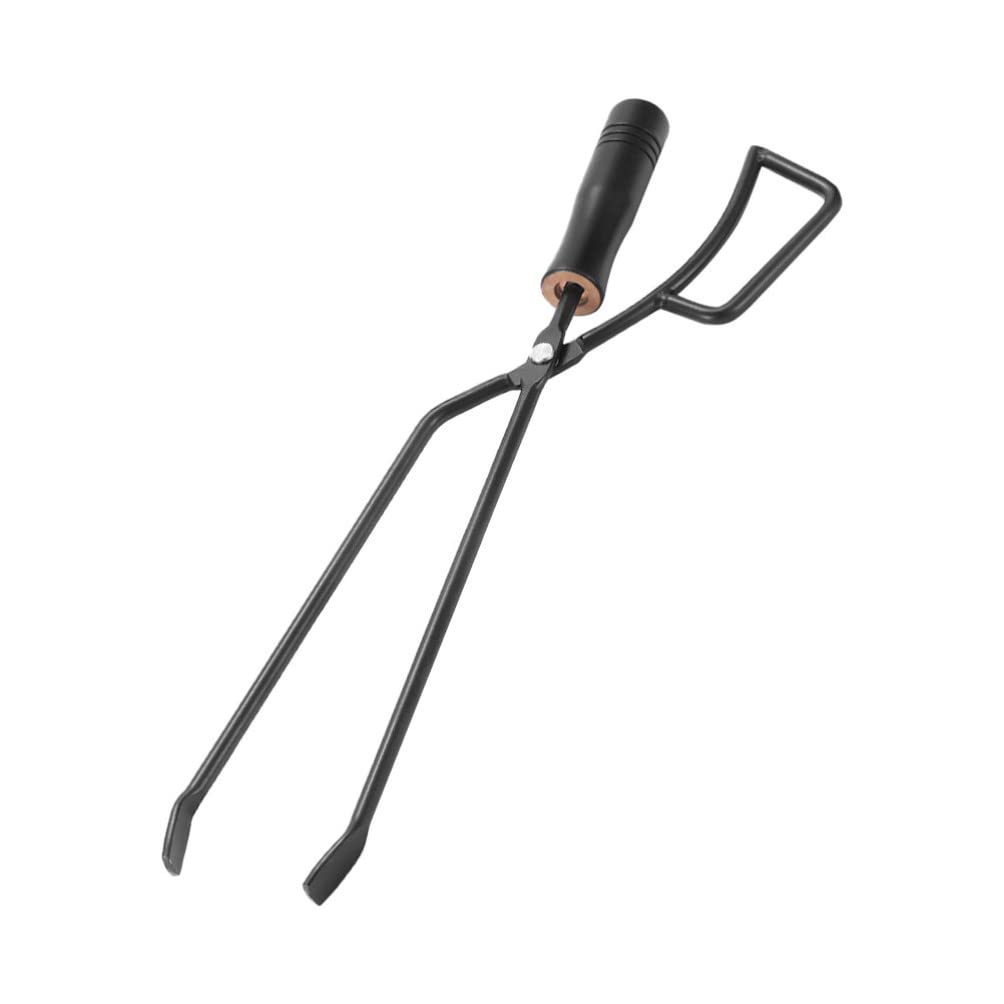 CLISPEED Camping Firewood Tongs - Heavy Duty Log Grabber for Wood Fired Oven, BBQ & Fire Pit - Stainless Steel Charcoal Clip & Grill Tool - Perfect for Outdoor Cooking, Camping & Trash Pickup