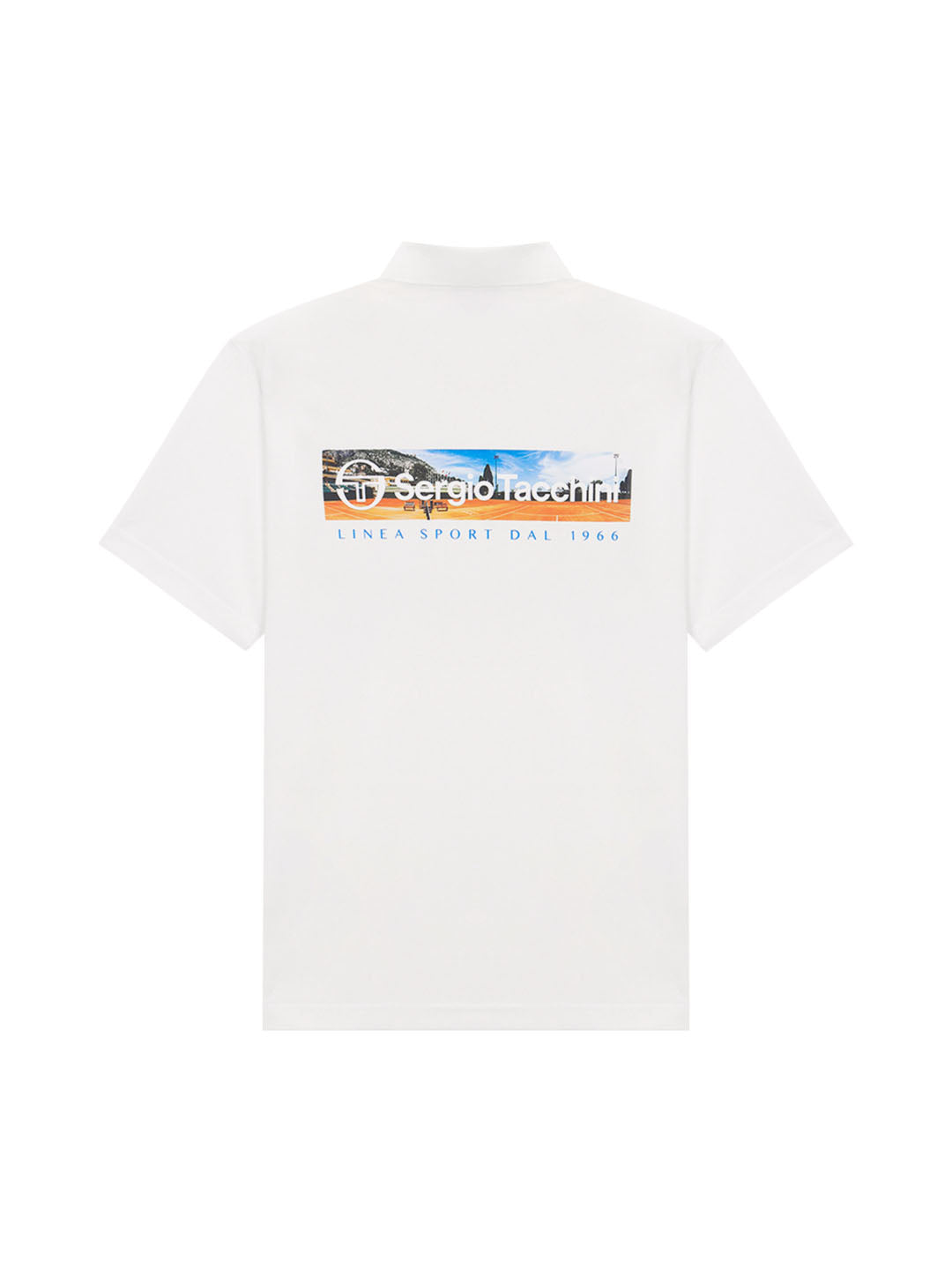Men's Stylish Graphic Print Polo Shirt - Off White Casual Short Sleeve Shirt for Golf, Work & Everyday Wear