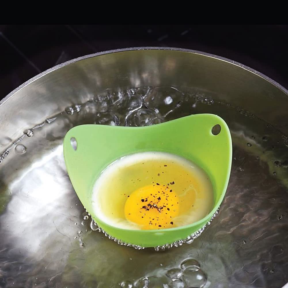 Premium Silicone Egg Poachers - Set of 8 Flexible Non-Stick Egg Cookers for Perfect Poached Eggs - Ideal for Breakfast, Baking, and Food Molding - Kitchen Essential for Home Chefs