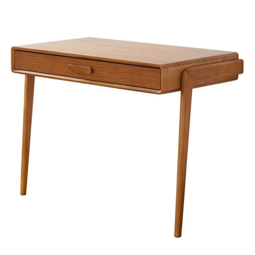 Jcnfa-Tables Wall-Mounted Drop-Leaf Solid Wood Computer Desk - Space Saving Study Table with Large Drawer for Bedroom, Home Office & Small Spaces (2 Color Options)