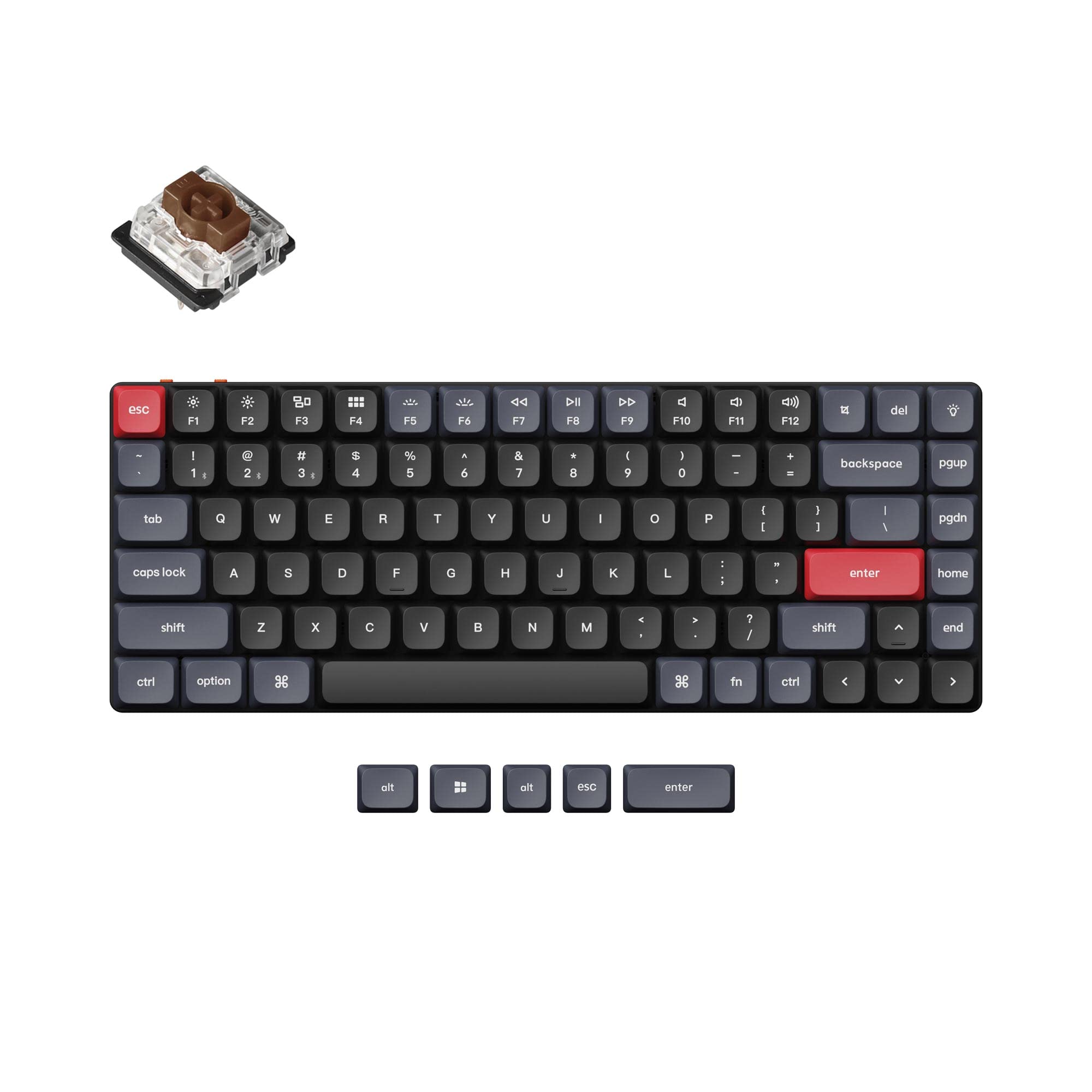 Keychron K3 Pro Ultra-Slim Wireless Mechanical Keyboard - 75% Compact Layout with Gateron G Pro Brown Switches, PBT Keycaps, White Backlight, QMK/VIA Programmable for Mac, Windows & Linux | Perfect for Office, Gaming & Coding