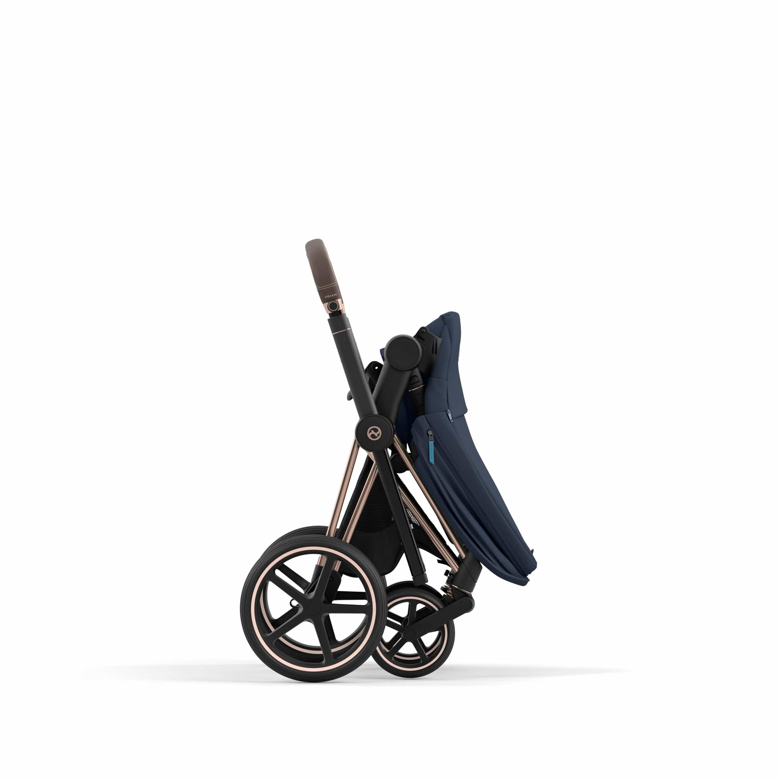 Cybex Priam 4 Complete Luxury Stroller - Rose Gold & Brown | Premium Baby Stroller for Newborns & Toddlers | Perfect for City Walks, Shopping & Travel