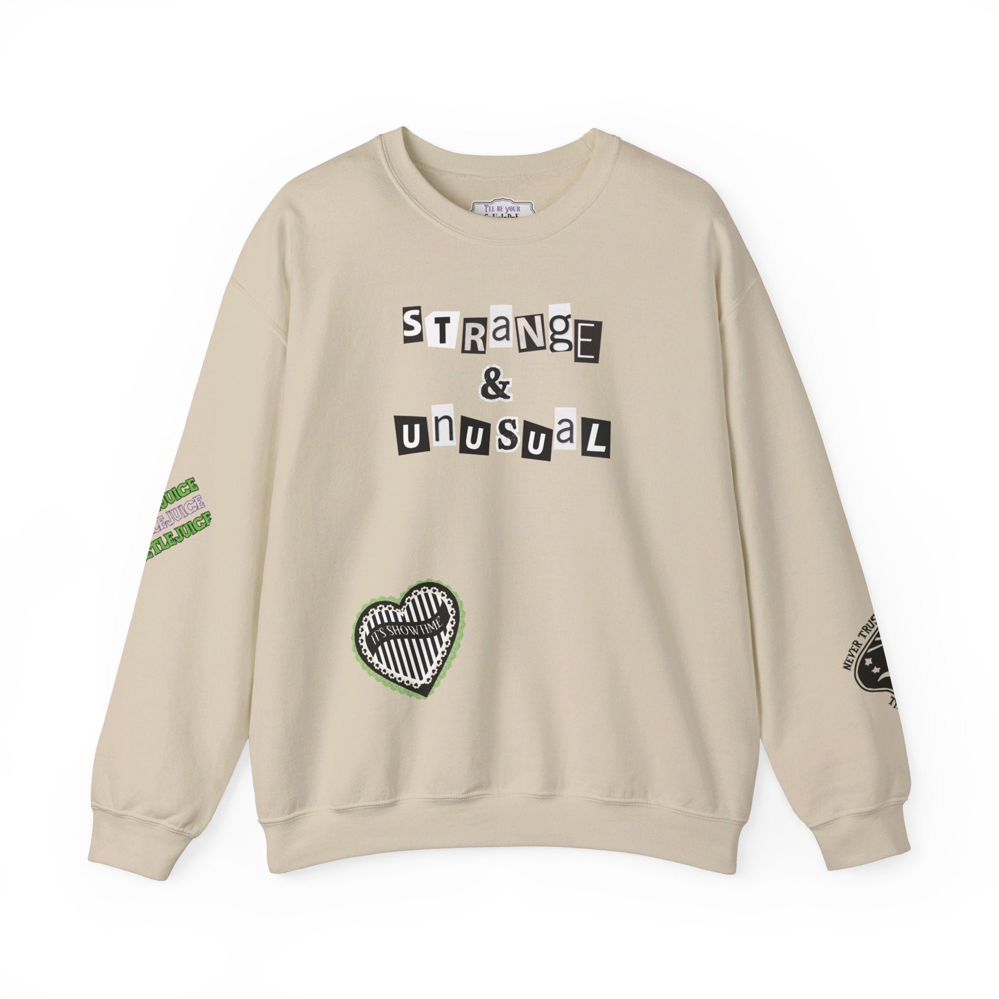 Beetlejuice Movie Inspired Graphic Crewneck Sweatshirt - Casual Halloween & Cosplay Outfit for Men and Women