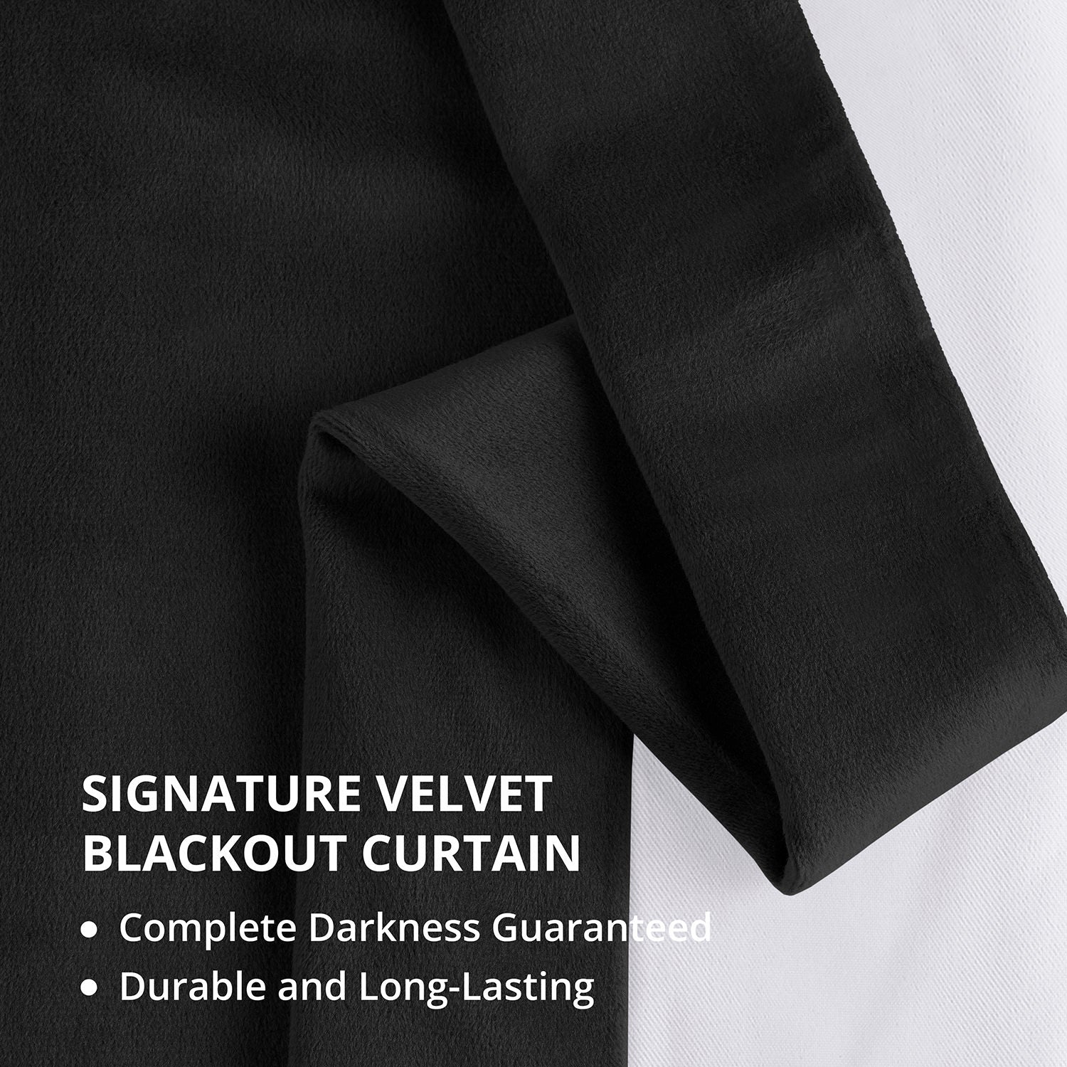 Premium Blackout Curtains with Grommet Top - Soft Velvet Fabric for Complete Darkness & Noise Reduction - Ideal for Bedroom, Living Room & Home Theater