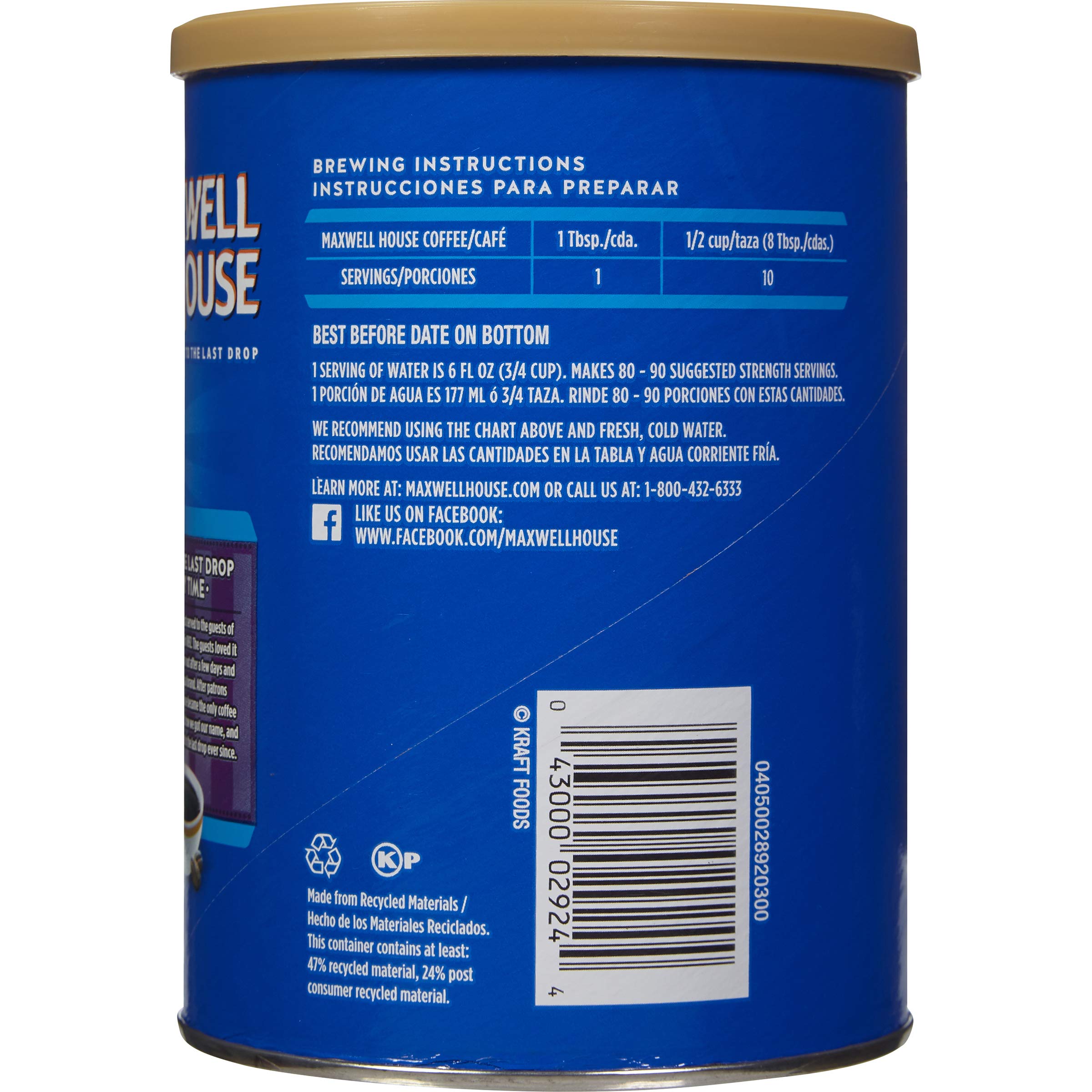 Maxwell House French Roast Ground Coffee - 11oz Jars (Pack of 3) | Rich & Bold Dark Roast Coffee Beans | Perfect for Morning Brew, Office Use & Camping Trips