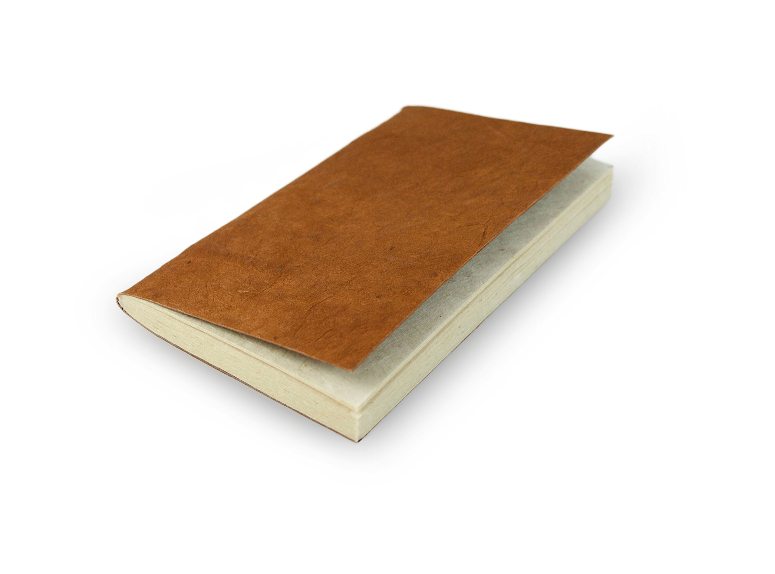 **Handmade Nepali Pocket Notebook - 3.5x5 inch Vintage Composition Notebook with Vegetable-Dyed Cover, Eco-Friendly Handcrafted in Nepal (Small, Terra Cotta) - Perfect for Office, School, Journaling & Travel**