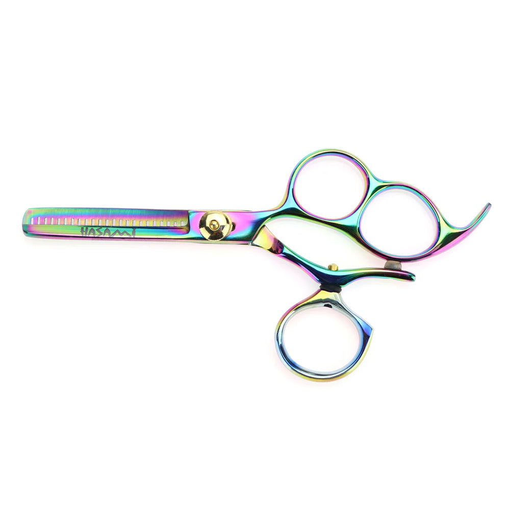 Professional 5-Inch Hair Cutting & Thinning Scissors Set - Titanium Finish, Right-Handed Shears for Stylists & Barbers - Perfect for Salon, Home Haircuts & DIY Styling