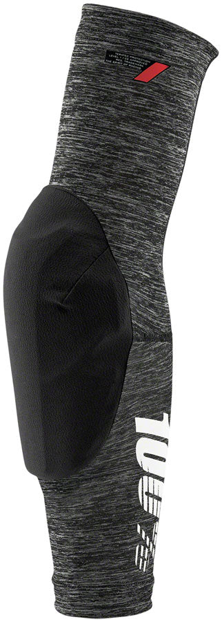 100% Teratec Elbow Guards - Gray Heather, Large Size | Sleek Slip-On Sleeves for Cycling, Skateboarding & Outdoor Sports Protection