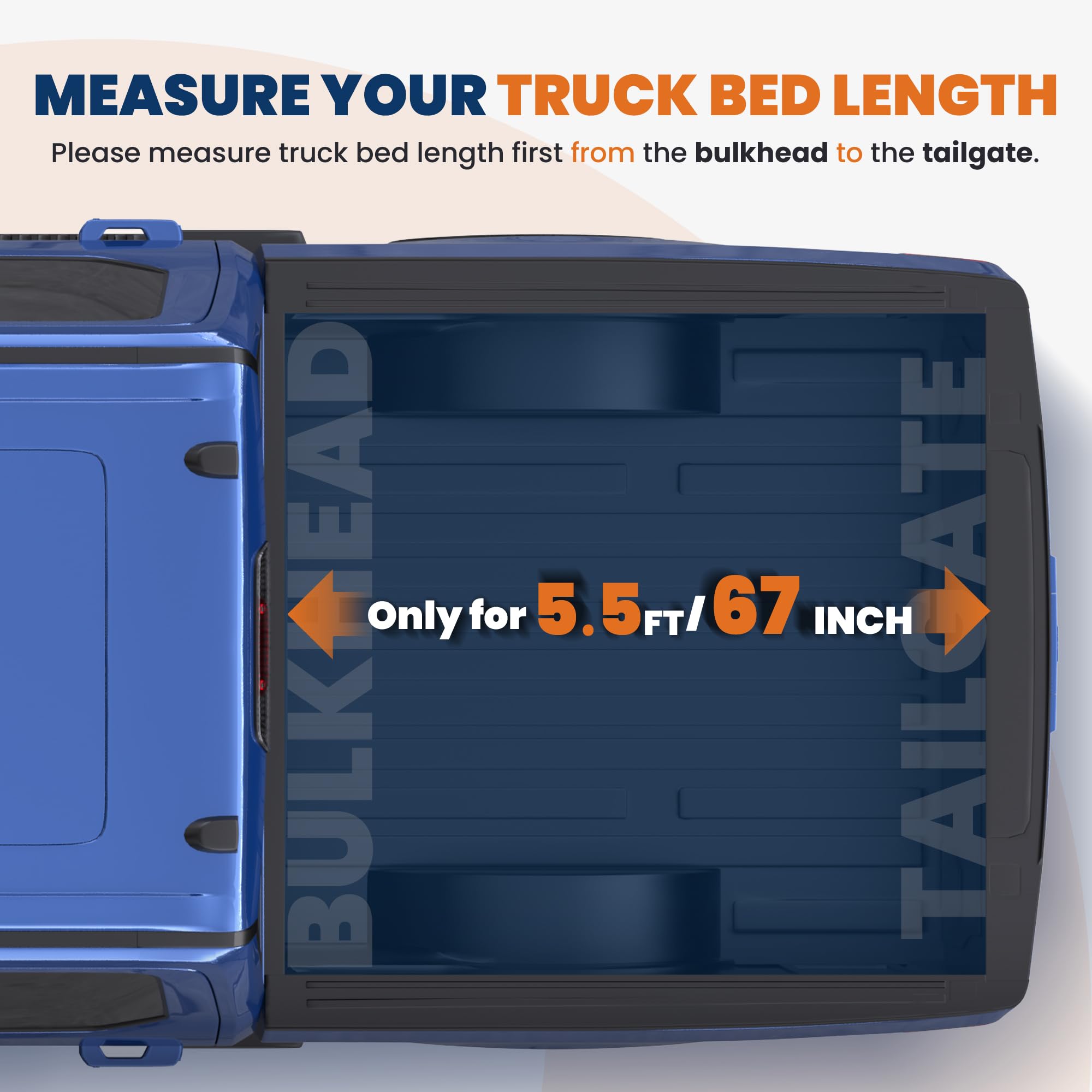 Hard Quad Truck Bed Tonneau Cover for 2015-2025 Ford F150 F-150 Styleside (5.5' Bed) - Waterproof & Durable Pickup Truck Accessory for Camping, Work & Outdoor Adventures (Not Compatible with Flareside)