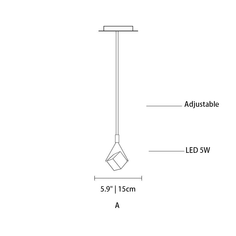 Myth Angel Square Crystal Long Raindrop Foyer Chandelier - Modern Elegant Entryway Lighting Fixture for Hallway, Staircase & Dining Room Decor