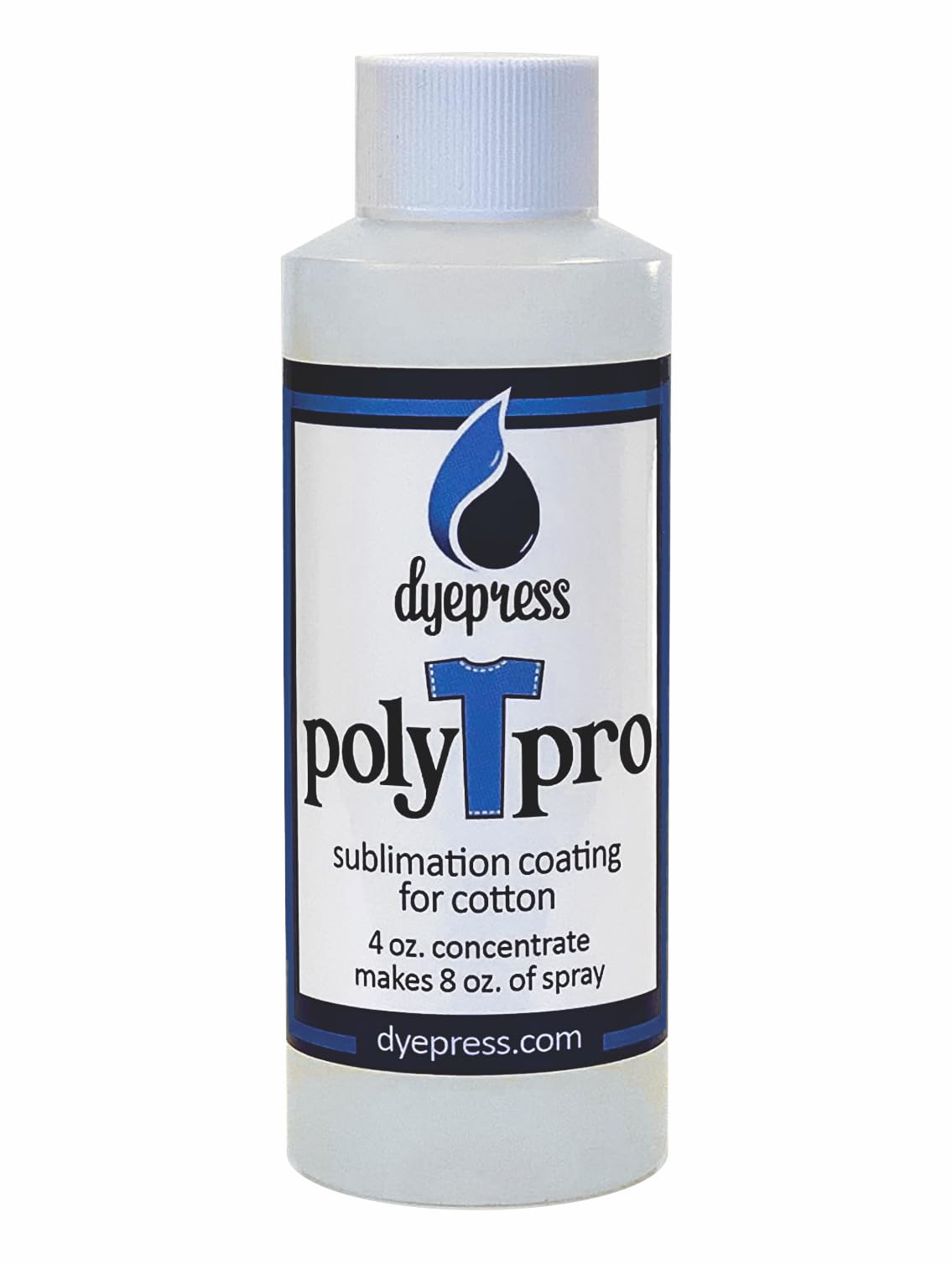polyTpro Sublimation Spray for Cotton - 4 oz Concentrate Makes 8 oz (Ideal for T-Shirts, Tote Bags & Fabric Crafts) | High-Quality Sublimation Coating Solution