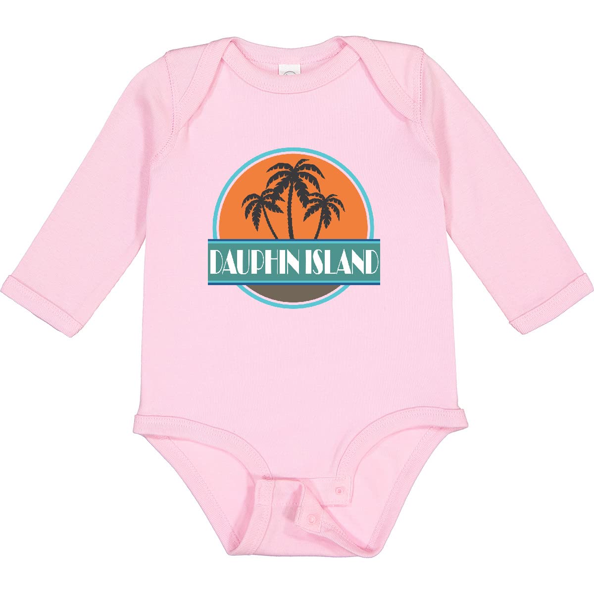Inktastic Dauphin Island Alabama Vacation Long Sleeve Baby Bodysuit - Soft Cotton Creeper for Newborns & Infants - Perfect for Family Trips & Beach Getaways
